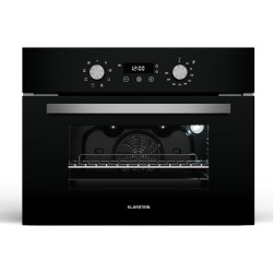 Klarstein SpaceSmart Four Encastrable Chaleur Tournante - 41 L, 8 Fonctions, Minuterie Numérique, Nettoyage Vapeur, Porte Amovib