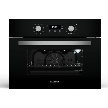 Klarstein SpaceSmart Four Encastrable Chaleur Tournante - 41 L, 8 Fonctions, Minuterie Numérique, Nettoyage Vapeur, Porte Amovib