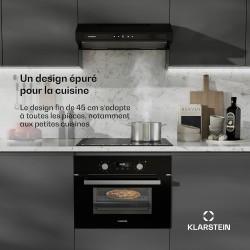 Klarstein SpaceSmart Four Encastrable Chaleur Tournante - 41 L, 8 Fonctions, Minuterie Numérique, Nettoyage Vapeur, Porte Amovib