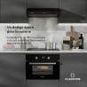 Klarstein SpaceSmart Four Encastrable Chaleur Tournante - 41 L, 8 Fonctions, Minuterie Numérique, Nettoyage Vapeur, Porte Amovib