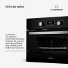 Klarstein SpaceSmart Four Encastrable Chaleur Tournante - 41 L, 8 Fonctions, Minuterie Numérique, Nettoyage Vapeur, Porte Amovib