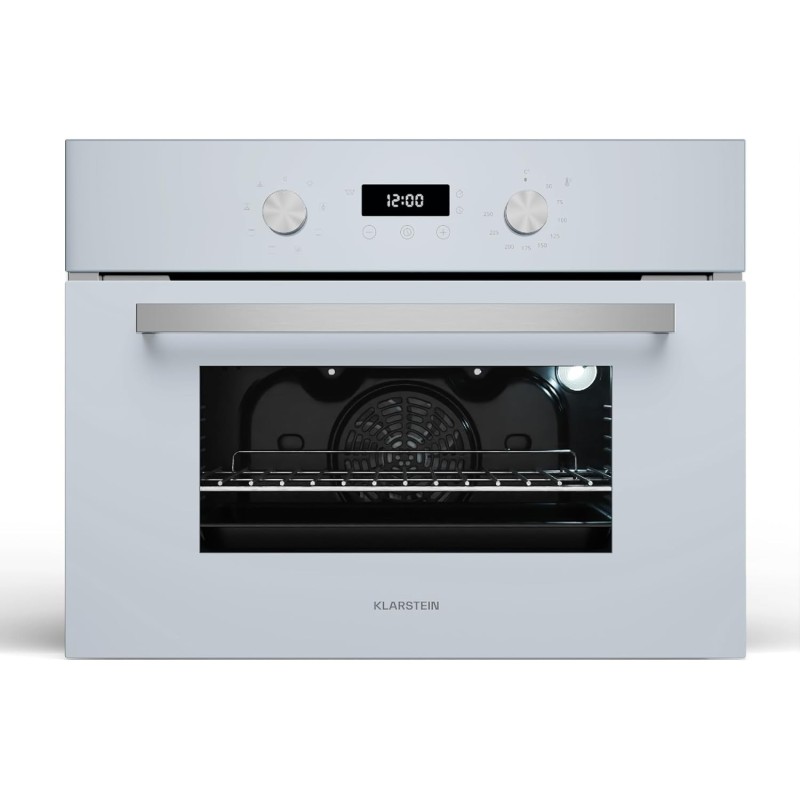 Klarstein SpaceSmart Four Encastrable Chaleur Tournante - 41 L, 8 Fonctions, Minuterie Numérique, Nettoyage Vapeur, Porte Amovib