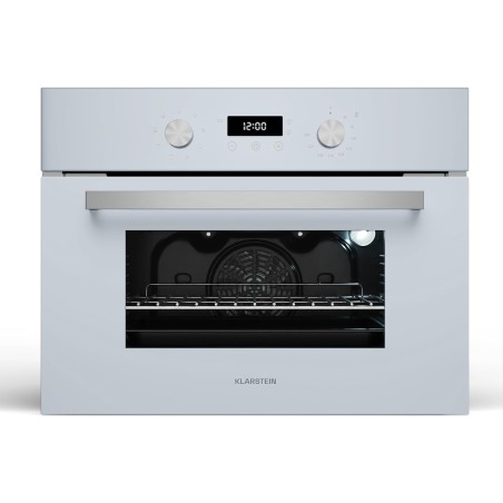 Klarstein SpaceSmart Four Encastrable Chaleur Tournante - 41 L, 8 Fonctions, Minuterie Numérique, Nettoyage Vapeur, Porte Amovib