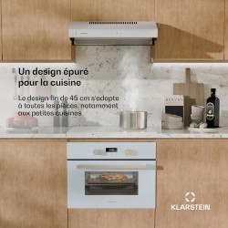 Klarstein SpaceSmart Four Encastrable Chaleur Tournante - 41 L, 8 Fonctions, Minuterie Numérique, Nettoyage Vapeur, Porte Amovib