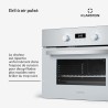 Klarstein SpaceSmart Four Encastrable Chaleur Tournante - 41 L, 8 Fonctions, Minuterie Numérique, Nettoyage Vapeur, Porte Amovib