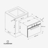 Klarstein SpaceSmart Four Encastrable Chaleur Tournante - 41 L, 8 Fonctions, Minuterie Numérique, Nettoyage Vapeur, Porte Amovib