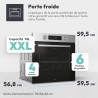 CANDY - Four Encastrable à Chaleur Tournante - Pyrolyse/Hydrolyse - 6 Niveaux de Cuisson - Classe Énergétique A++ - Cavité XXL (