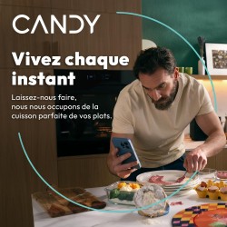 CANDY - Four Encastrable à Chaleur Tournante - Pyrolyse/Hydrolyse - 6 Niveaux de Cuisson - Classe Énergétique A++ - Cavité XXL (