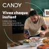 CANDY - Four Encastrable à Chaleur Tournante - Pyrolyse/Hydrolyse - 6 Niveaux de Cuisson - Classe Énergétique A++ - Cavité XXL (