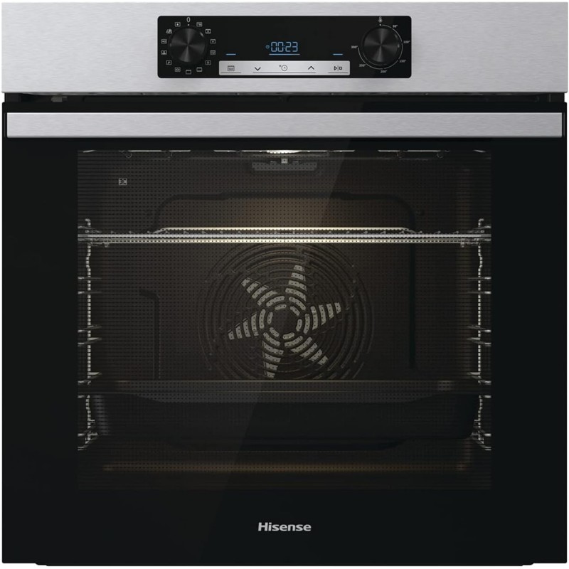 Hisense BI64211PX Four multifonction - Cavité XXL de 77L, Pyrolyse, 13 Fonctions, Fonction Pizza 300°C, AirFry, Affichage LED, I