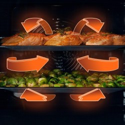 Hisense BI64211PX Four multifonction - Cavité XXL de 77L, Pyrolyse, 13 Fonctions, Fonction Pizza 300°C, AirFry, Affichage LED, I