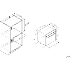 Haier ID Série 2 H6 ID2P3T1HTX Four encastrable / niche 60 cm / A+ / Volume 78 l / Chauffage à chaleur tournante avec grill / ne