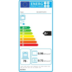 Haier ID Série 2 H6 ID2P3T1HTX Four encastrable / niche 60 cm / A+ / Volume 78 l / Chauffage à chaleur tournante avec grill / ne