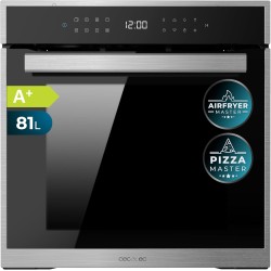 Cecotec Four encastrable Pyrolytique 60cm Bolero Hexa P506000 Edge A+. 3400W, Capacité de 81L, 11 Fonctions avec Airfryer Master