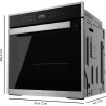Cecotec Four encastrable Pyrolytique 60cm Bolero Hexa P506000 Edge A+. 3400W, Capacité de 81L, 11 Fonctions avec Airfryer Master