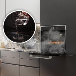 Cecotec Four encastrable Pyrolytique 60cm Bolero Hexa P506000 Edge A+. 3400W, Capacité de 81L, 11 Fonctions avec Airfryer Master