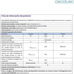 Cecotec Four encastrable Pyrolytique 60cm Bolero Hexa P506000 Edge A+. 3400W, Capacité de 81L, 11 Fonctions avec Airfryer Master