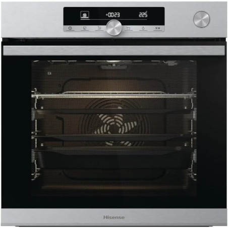 Four électrique multifonction Hisense O643PX, encastrable, 77 litres, 60 cm, combiné, vapeur, fonction pizza 300°, pyrolyse, cou