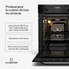 Klarstein SmartSlim Four Encastrable 45 cm - 49 L, 9 Fonctions, Minuterie Numérique, Nettoyage à la Vapeur, Gril Ventilé, Verre 
