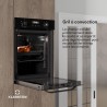 Klarstein SmartSlim Four Encastrable 45 cm - 49 L, 9 Fonctions, Minuterie Numérique, Nettoyage à la Vapeur, Gril Ventilé, Verre 