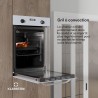 Klarstein SmartSlim Four Encastrable 45 cm - 49 L, 9 Fonctions, Minuterie Numérique, Nettoyage à la Vapeur, Gril Ventilé, Classe