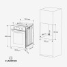Klarstein SmartSlim Four Encastrable 45 cm - 49 L, 9 Fonctions, Minuterie Numérique, Nettoyage à la Vapeur, Gril Ventilé, Classe
