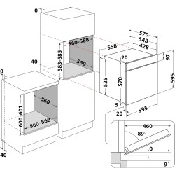 Whirlpool - Four intégré OMSR58RU1SX (multifonction)