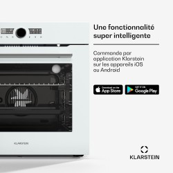 Klarstein Illuminosa Smart Four Encastrable - 73L, 11 Fonctions, WiFi, Porte Froide Triple Vitrage, Énergie A+, Four Électrique 