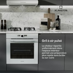 Klarstein Illuminosa Smart Four Encastrable - 73L, 11 Fonctions, WiFi, Porte Froide Triple Vitrage, Énergie A+, Four Électrique 