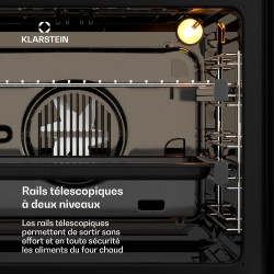 Klarstein Illuminosa Smart Four Encastrable - 73L, 11 Fonctions, WiFi, Porte Froide Triple Vitrage, Énergie A+, Four Électrique 