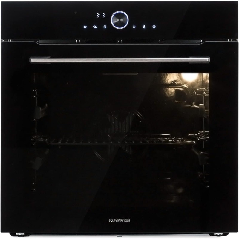 Klarstein Four Encastrable Chaleur Tournante, Four Encastrable Noir avec 11 Modes, Four Electrique avec Décongélation, Convectio