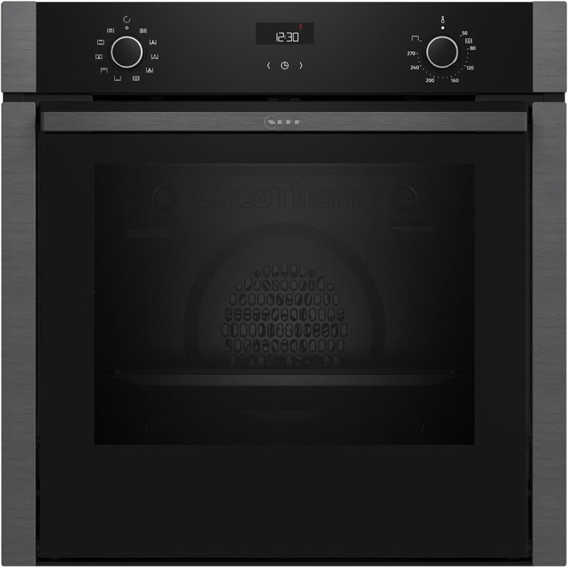 NEFF B3ACE2AG3 N50 Four fabriqué en Allemagne avec écran LCD, porte escamotable, CircoTherm, 7 modes de chauffage, Easy Clean, s