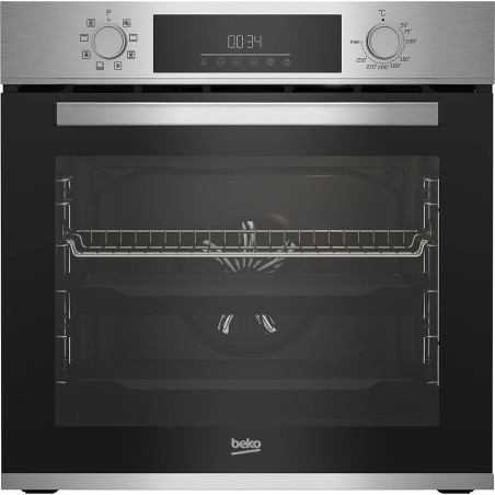 Beko BBIM12300XCE Four encastrable - 72L, 8 fonctions de cuisson, Écran LED, Porte robuste, Dimensions : H 59,5 x l 59,4 x P 56,