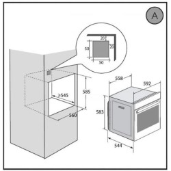 SAUTER Four encastrable pyrolyse SOP6210X Guide culinaire, 73 litres, porte froide