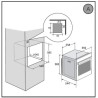 SAUTER Four encastrable pyrolyse SOP6210X Guide culinaire, 73 litres, porte froide