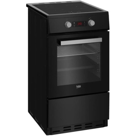 Cuisiniere - BEKO - FSE58301BC - 50cm - 3 Inductions - Multifonction - 6 Fonctions dont Chaleur brassée - 60 L - Catalyse