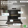 CANDY - Four Encastrable à Chaleur Pulsée - Pyrolyse/Hydrolyse, 6 Niveaux de Cuisson - A++ - Cavité XXL (78L), Rails Télescopiqu