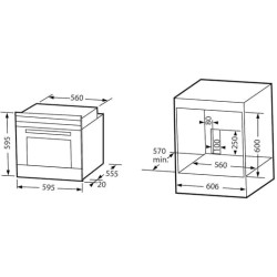 SCHNEIDER Four encastrable pyrolyse SCOP27BABS, 70 litres, 11 modes de cuisson