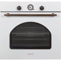 CATA MRA7108WH Four Électrique Encastrable Blanc Rustique Classe Énergétique A 7 Fonctions Programmateur de Cuisson Mécanique Fo