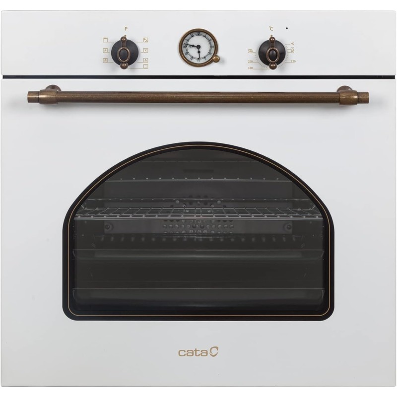 CATA MRA7108WH Four Électrique Encastrable Blanc Rustique Classe Énergétique A 7 Fonctions Programmateur de Cuisson Mécanique Fo