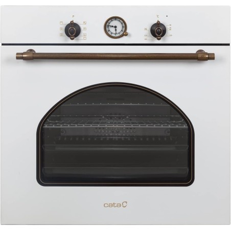 CATA MRA7108WH Four Électrique Encastrable Blanc Rustique Classe Énergétique A 7 Fonctions Programmateur de Cuisson Mécanique Fo