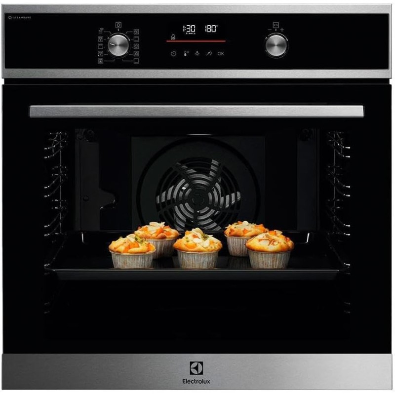 Electrolux EOD6P77X Four vapeur multifonction avec nettoyage pyrolytique, 11 fonctions, 45 programmes automatiques, cuisson unif