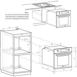 CANDY Four encastrable émail lisse FIDC X502, 65 litres, Multifonction, Minuteur