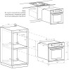 CANDY Four encastrable émail lisse FIDC X502, 65 litres, Multifonction, Minuteur
