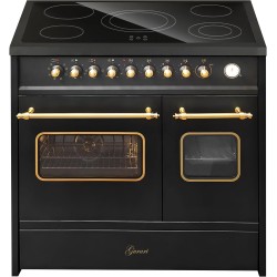 Cuisinière électrique GCH E 912 DF BL r vitrocéramique cuisinière 90 cm Noir Range Cooker Électrique Double Four