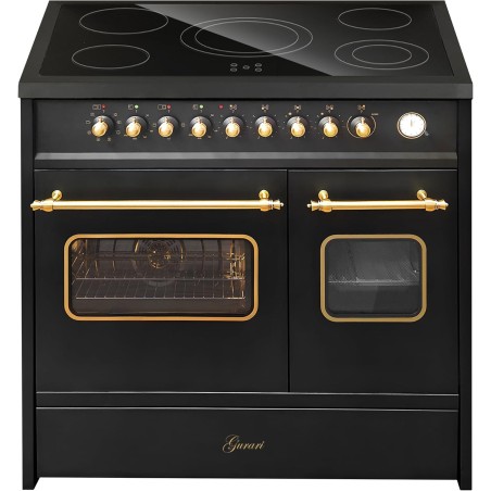 Cuisinière électrique GCH E 912 DF BL r vitrocéramique cuisinière 90 cm Noir Range Cooker Électrique Double Four