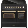 Cuisinière électrique GCH E 912 DF BL r vitrocéramique cuisinière 90 cm Noir Range Cooker Électrique Double Four
