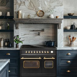 Cuisinière électrique GCH E 912 DF BL r vitrocéramique cuisinière 90 cm Noir Range Cooker Électrique Double Four
