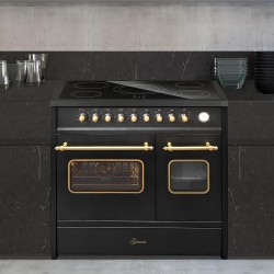 Cuisinière électrique GCH E 912 DF BL r vitrocéramique cuisinière 90 cm Noir Range Cooker Électrique Double Four