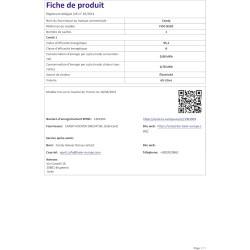 CANDY Four encastrable émail lisse FIDC N502 Idéa, 65 litres, minuteur